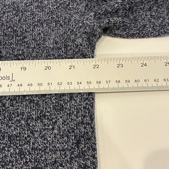 J.Crew Lambswool Blend Fisherman Sweater Mens L Blue Shawl Collar Academia - Picture 8 of 8